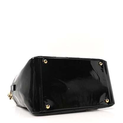Chanel Patent Quilted Petit Timeless Tote PTT Black