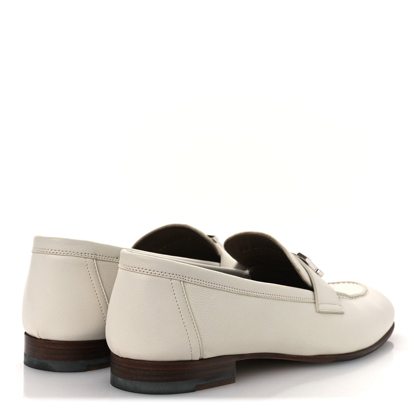 Hermes Calfskin Womens Paris Loafers 37 White