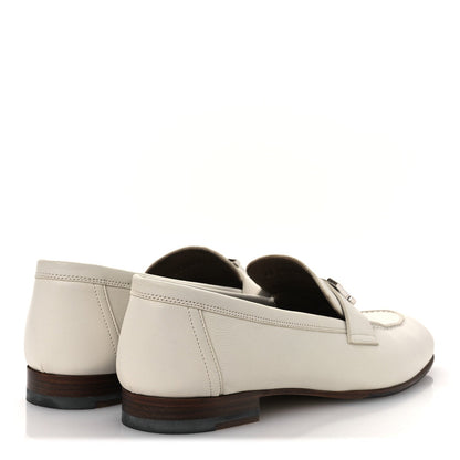 Hermes Calfskin Womens Paris Loafers 37 White