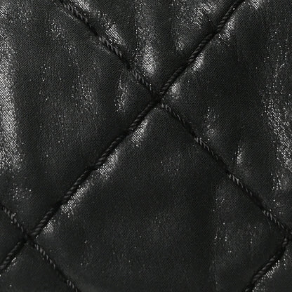 Chanel Iridescent Calfskin Quilted Relax CC Bowler Bag Black