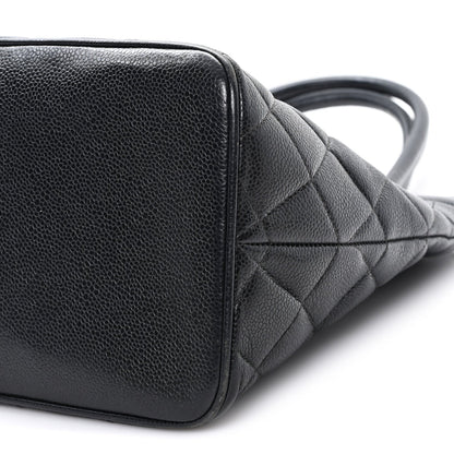 Chanel Caviar Quilted Medallion Tote Black