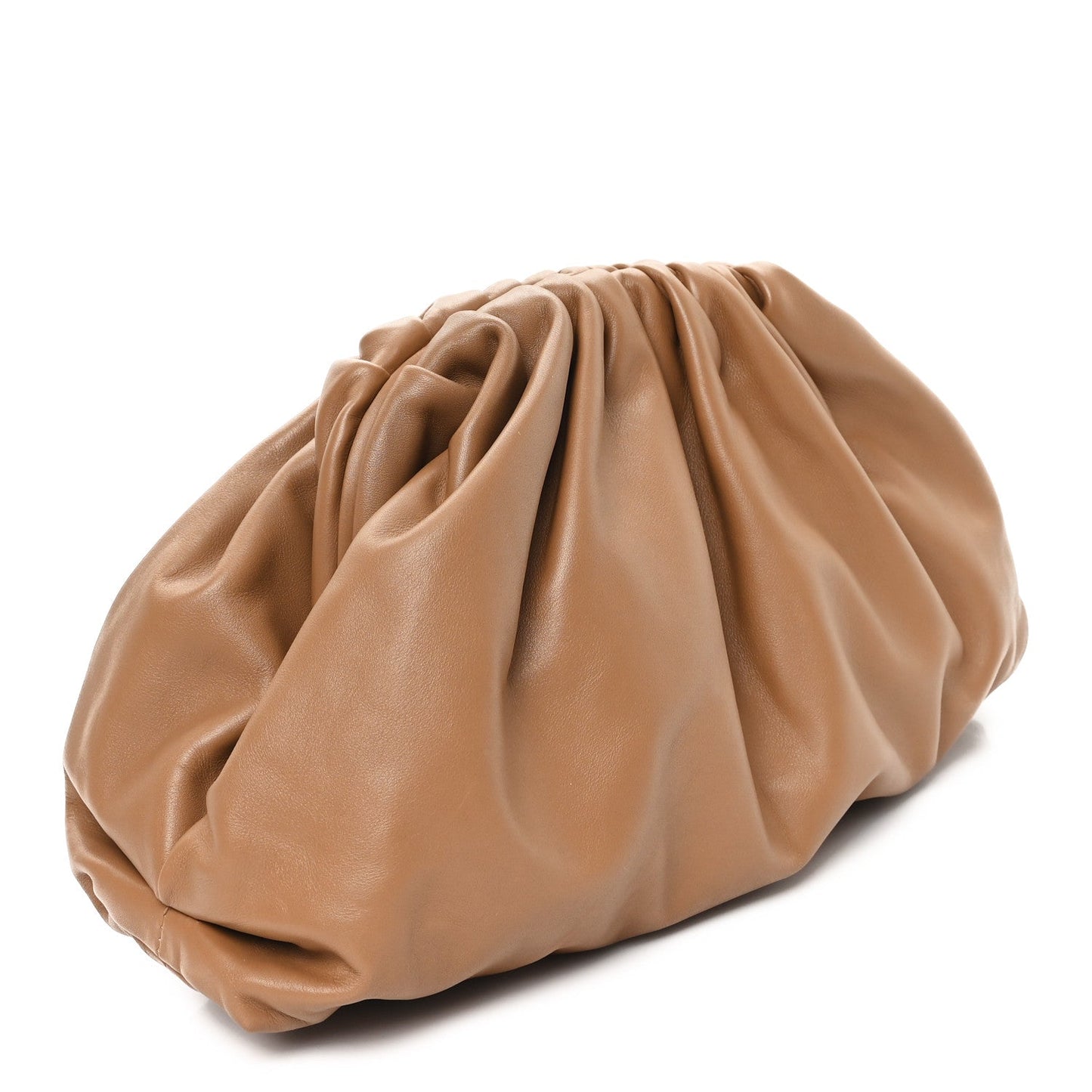 Bottega Veneta Smooth Butter Calf The Pouch Oversized Clutch Teak