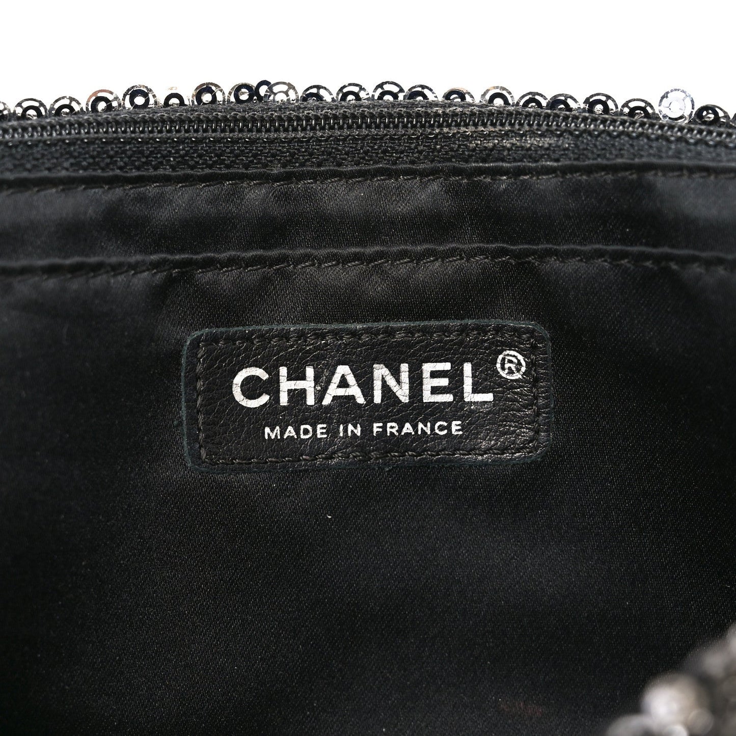 Chanel Sequin Medium Single Flap Dark Silver