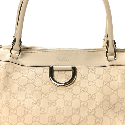 Gucci Guccissima D Gold Tote White