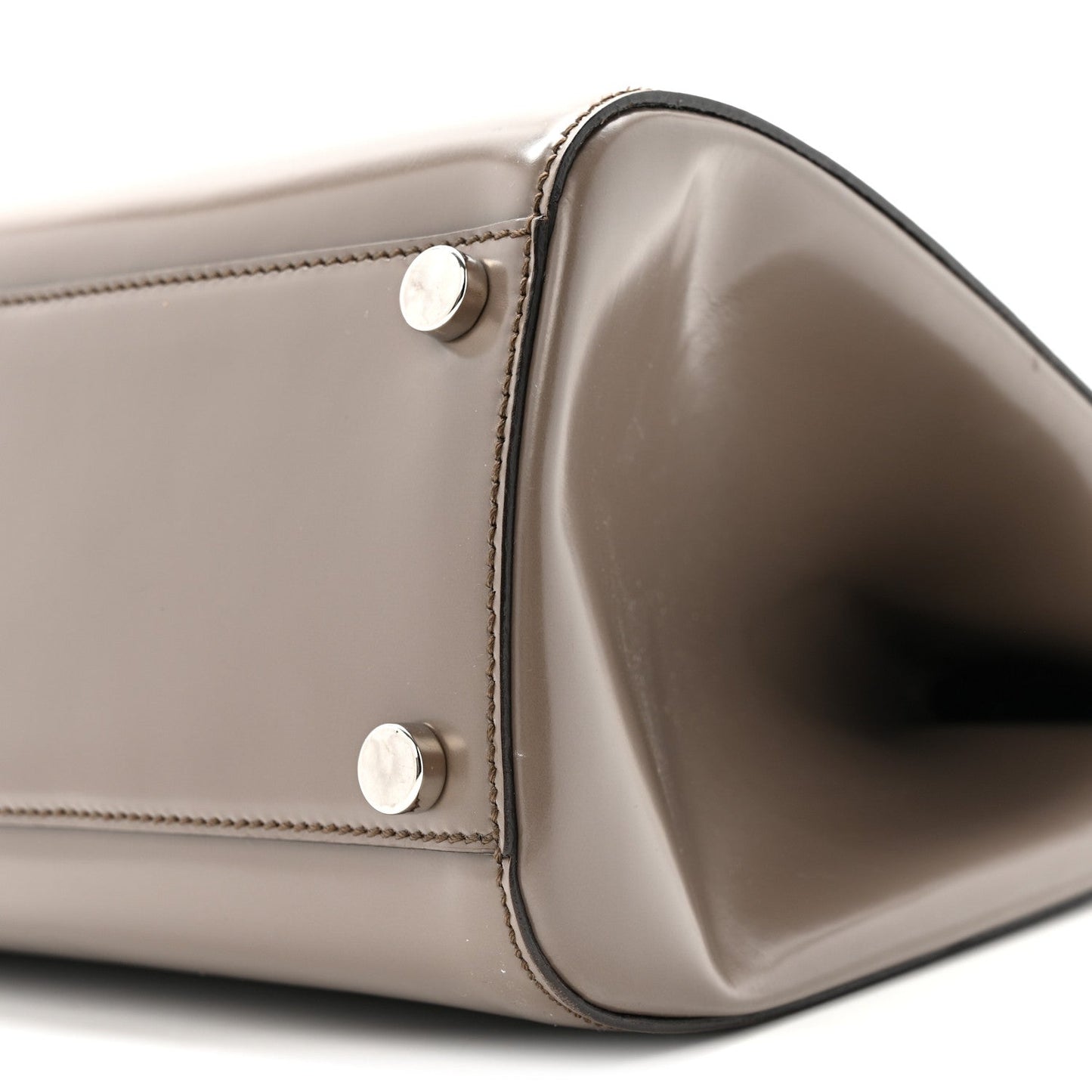 Gucci Regent Calfskin Large Lady Lock Flap Top Handle Bag Grey