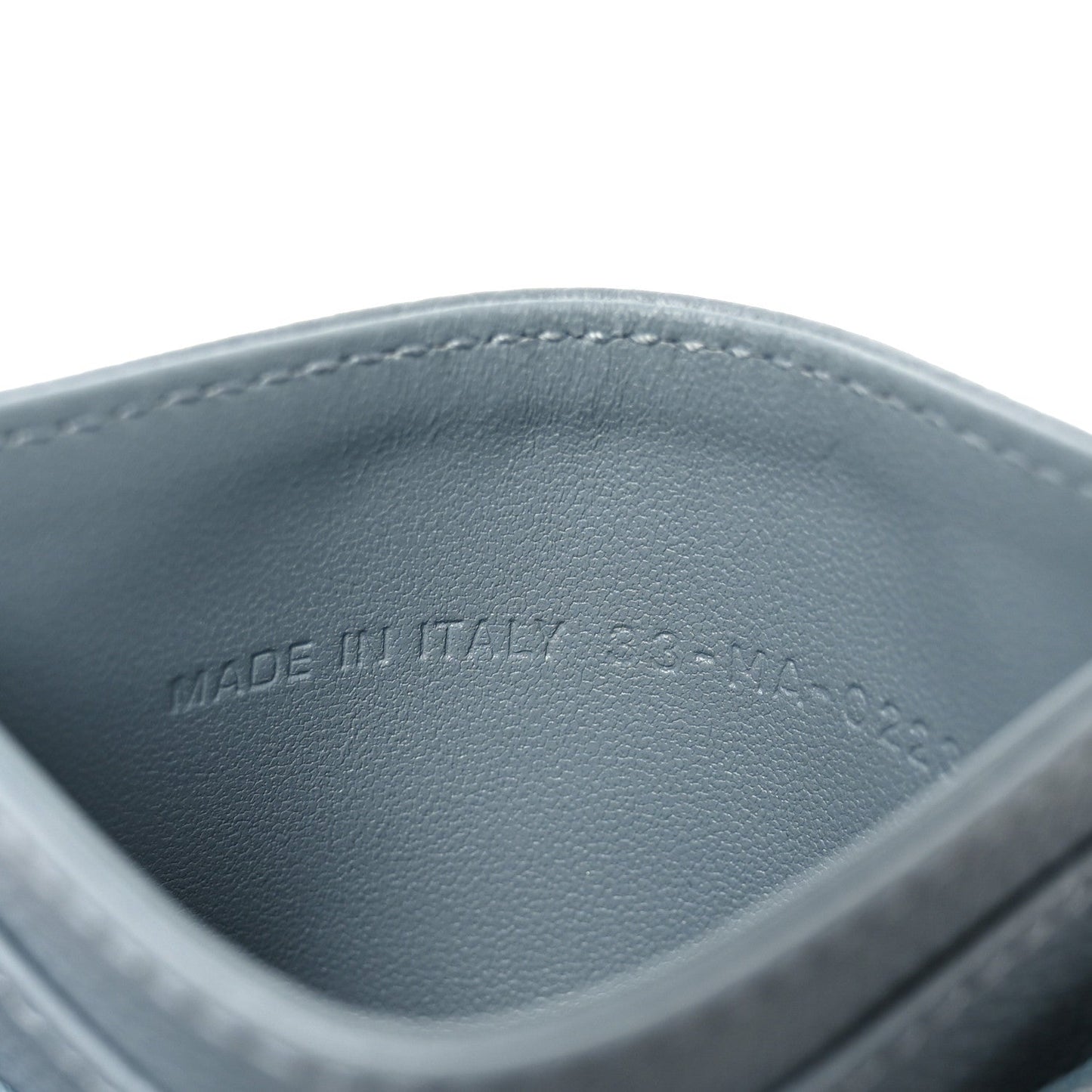 Christian Dior Supple Calfskin Cannage Caro Five-Slot Card Holder Cloud Blue