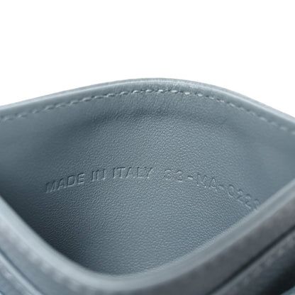 Christian Dior Supple Calfskin Cannage Caro Five-Slot Card Holder Cloud Blue