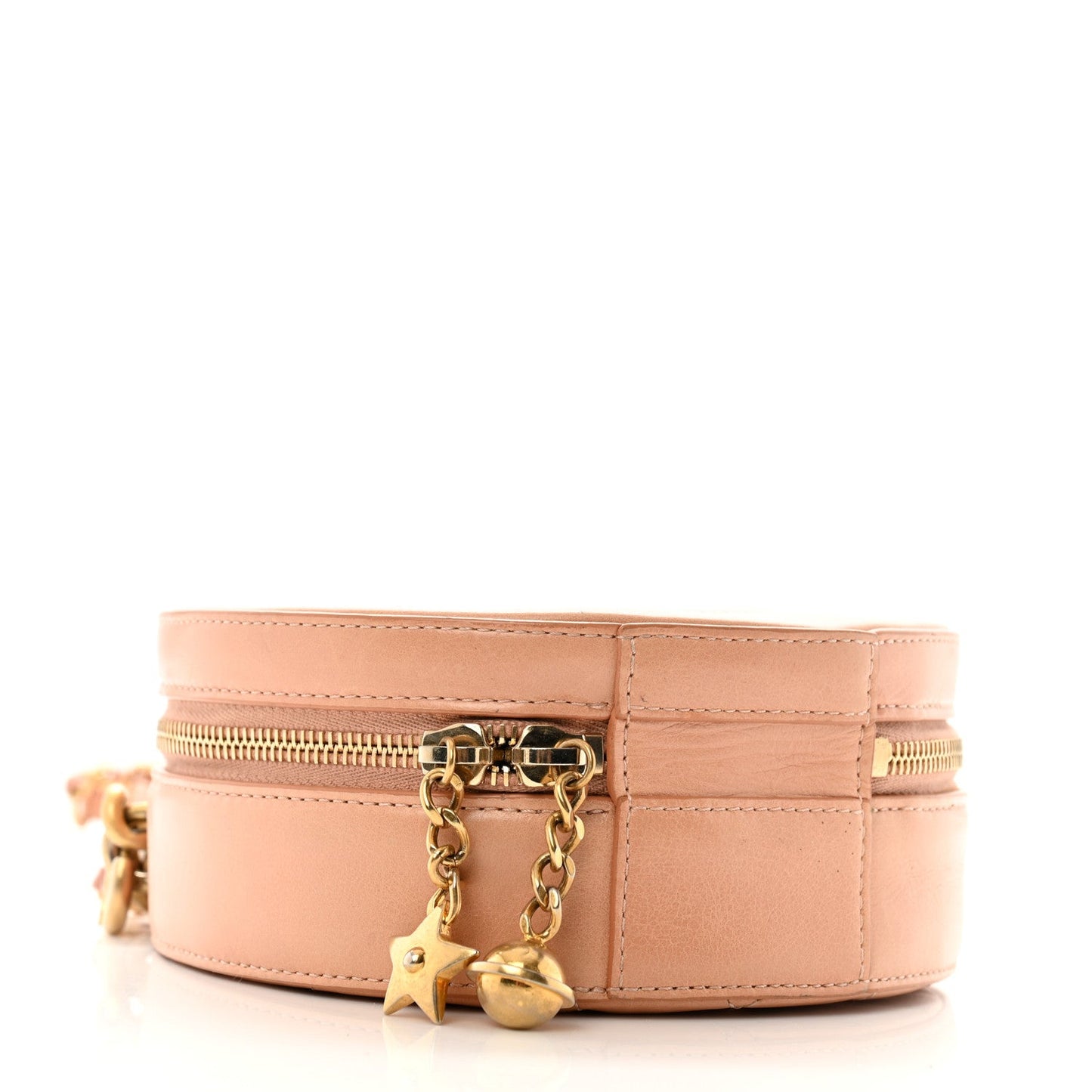 Chanel Glazed Calfskin Round As Earth Evening Bag Beige