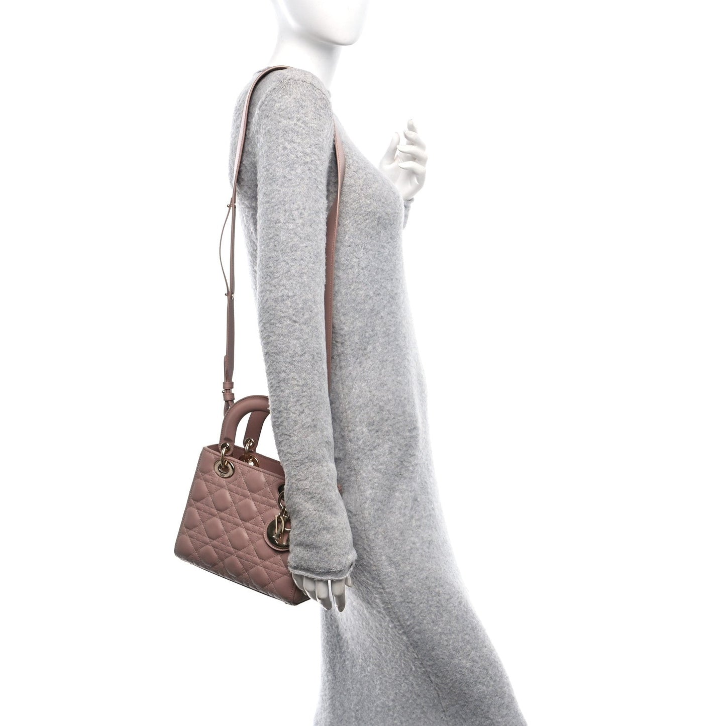 Christian Dior Lambskin Cannage Small My ABCDior Lady Dior Fard