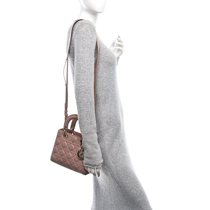 Christian Dior Lambskin Cannage Small My ABCDior Lady Dior Fard