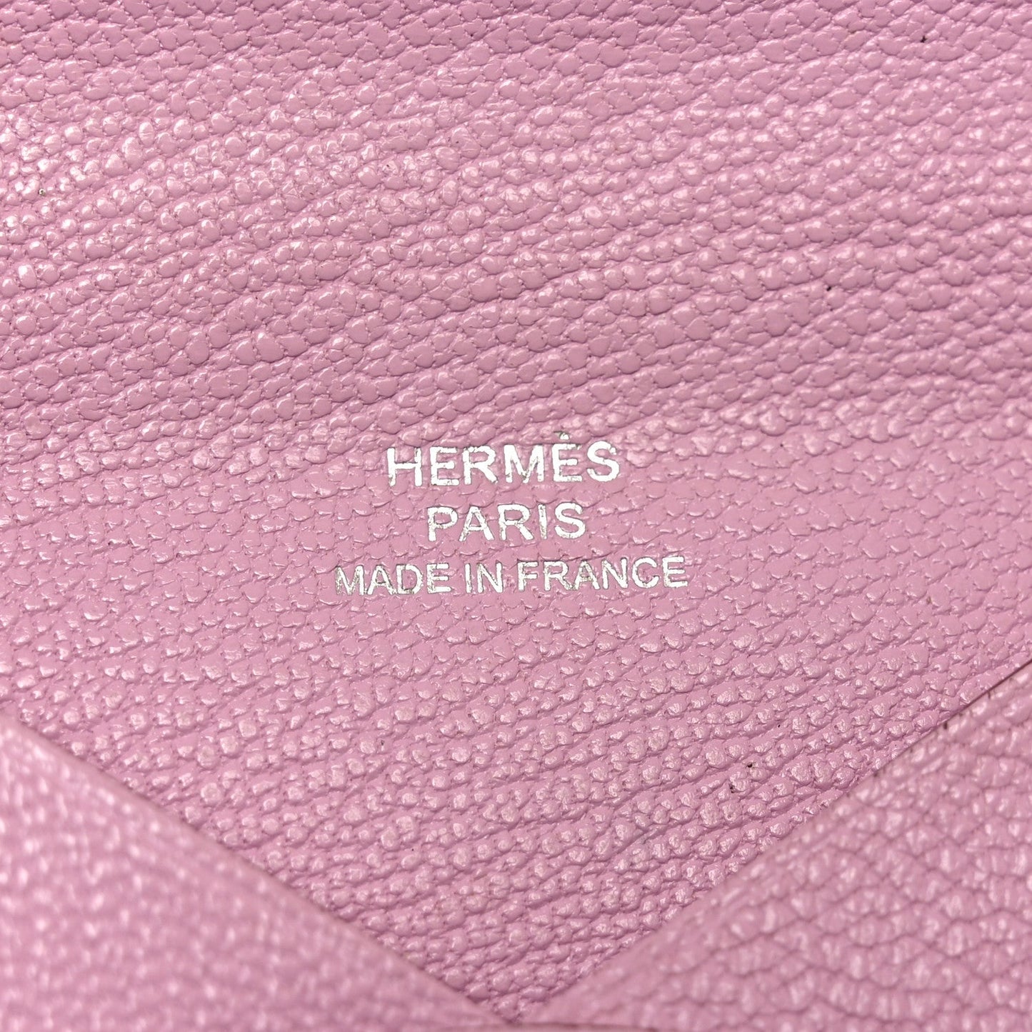 Hermes Chevre Mysore Calvi Card Case Mauve Sylvestre
