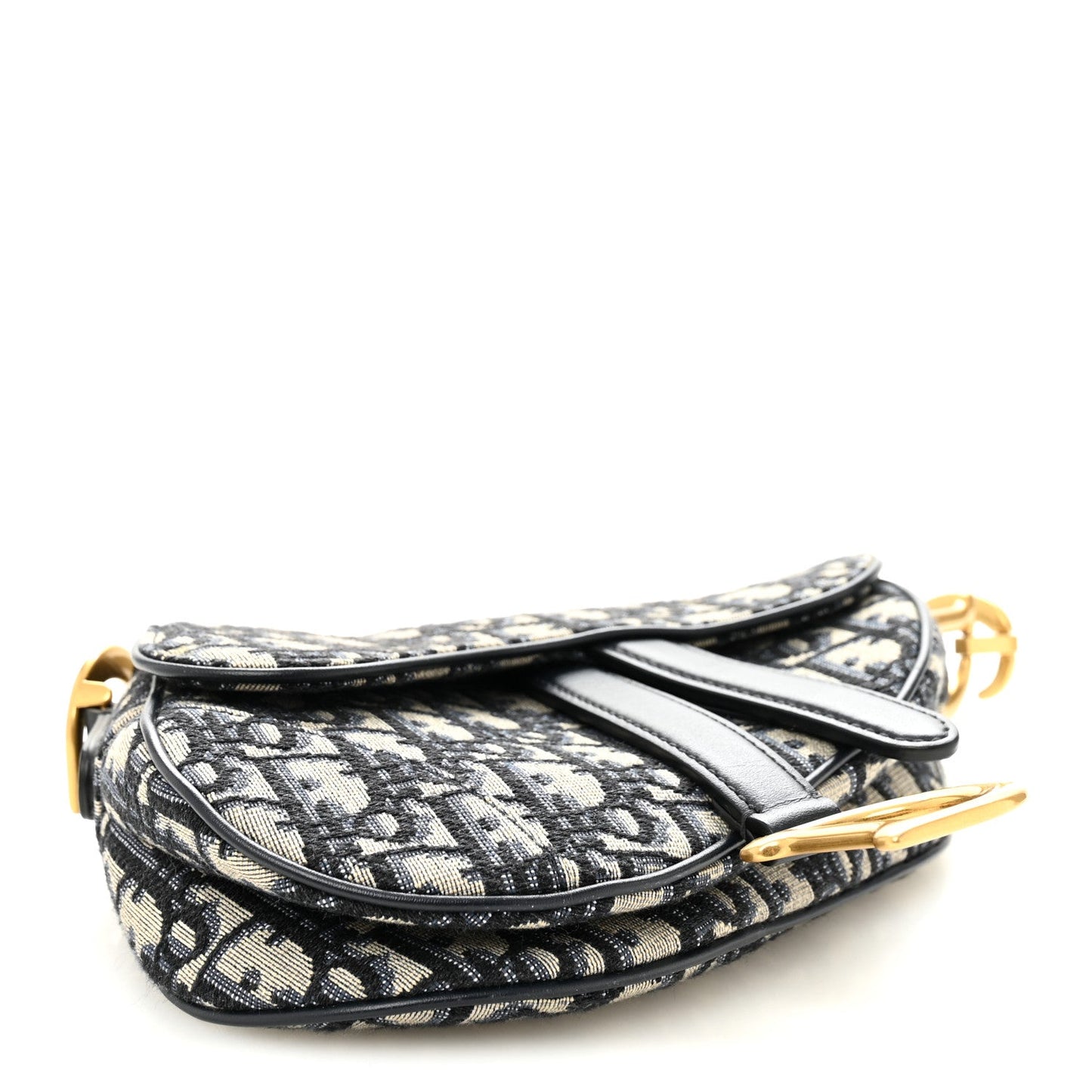Christian Dior Oblique Mini Saddle Bag Blue