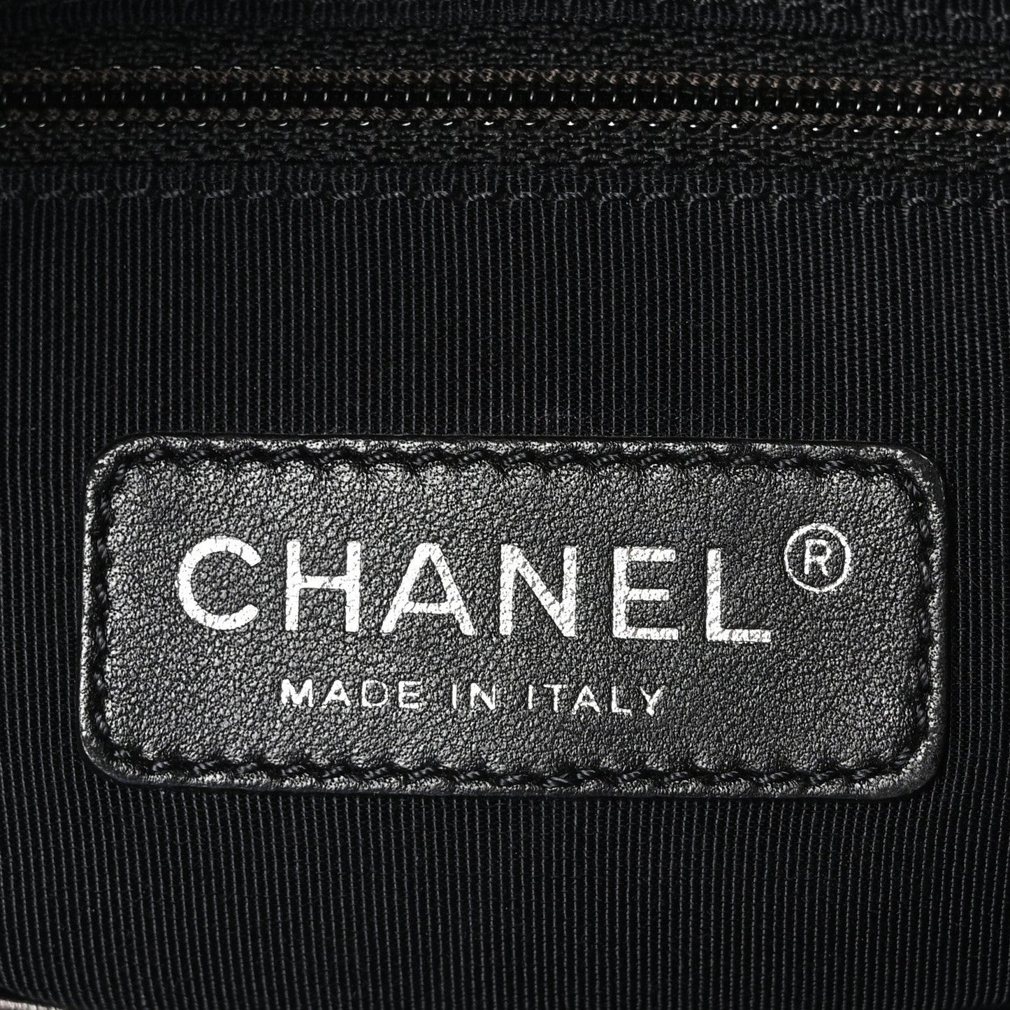 Chanel Metallic Aged Calfskin Quilted Small Chain Me Tote Dark Silver
