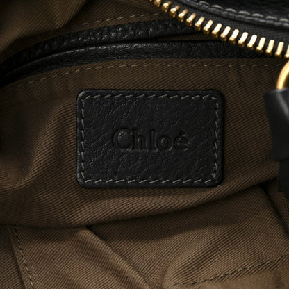 Chloe Calfskin Medium Marcie Satchel Black