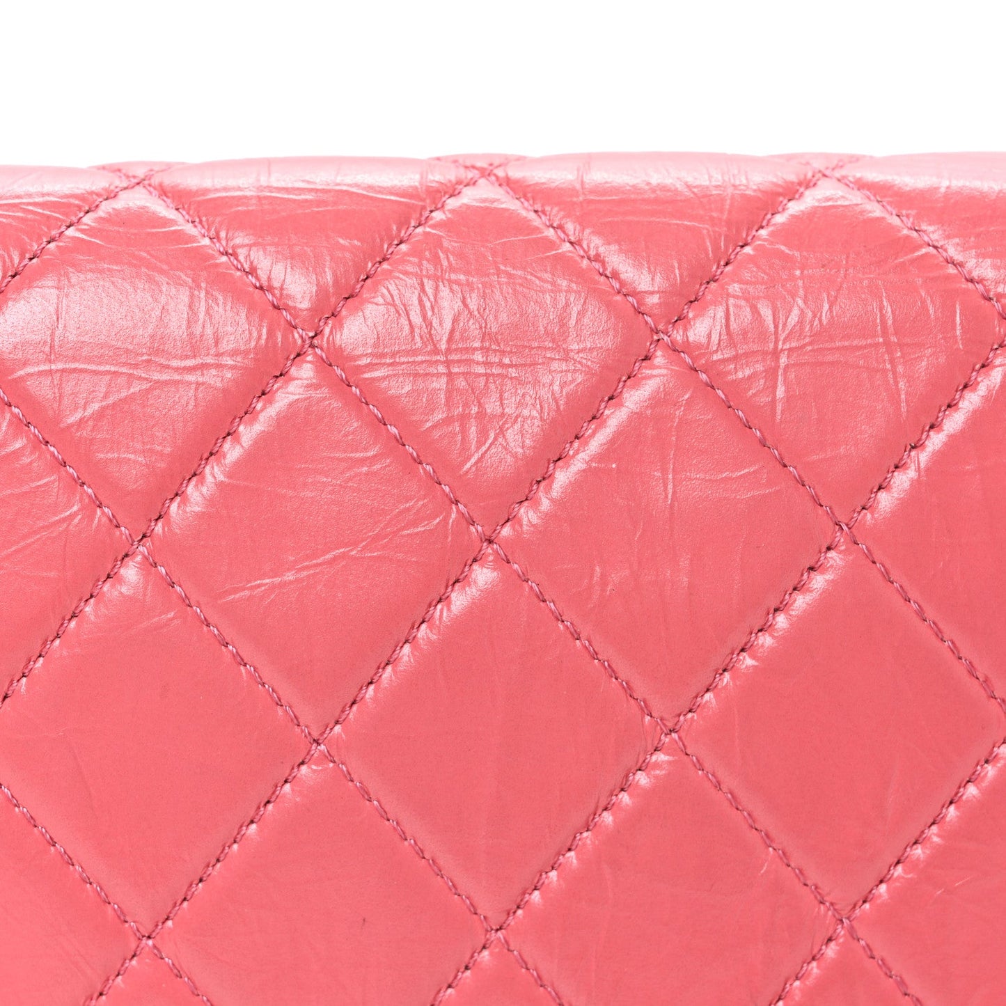 Chanel Crumpled Calfskin Quilted Bi Vintage Small Single Flap Pink