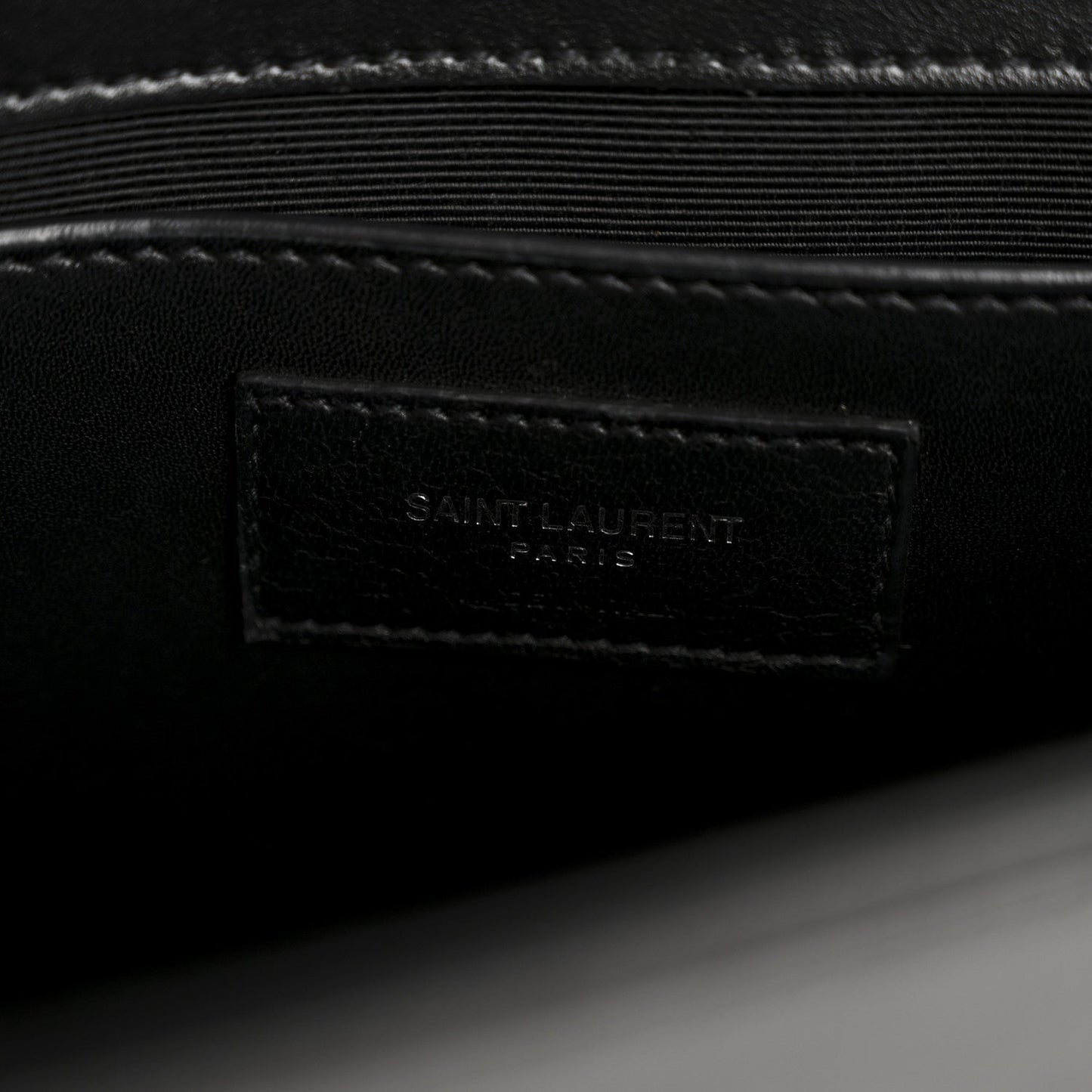 Saint Laurent Calfskin Medium Heart Bolts Monogram Kate Satchel Black