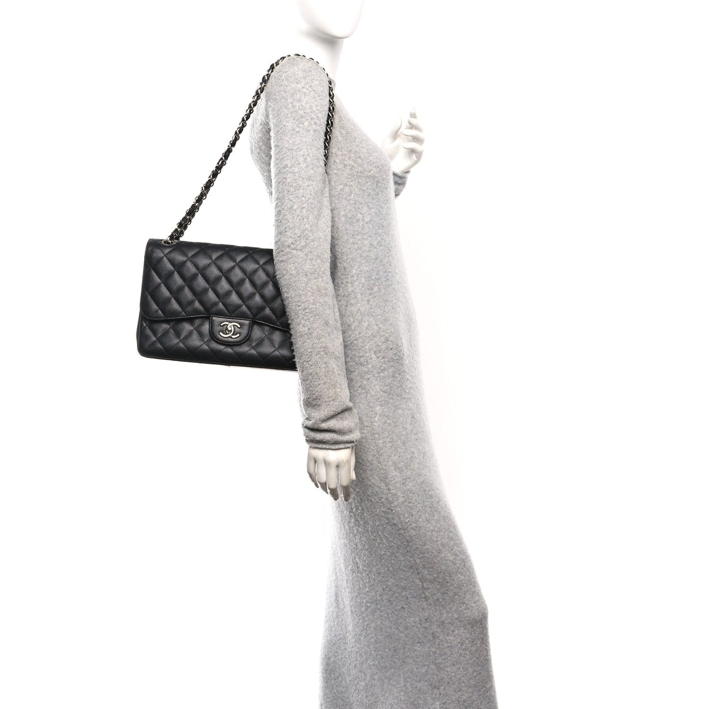 Chanel Caviar Quilted Jumbo Double Flap Black