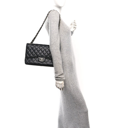 Chanel Caviar Quilted Jumbo Double Flap Black