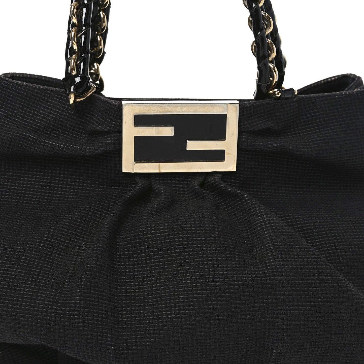 Fendi Canvas Mia Tote Black