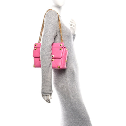 Valentino Garavani Nappa Large Roman Stud Shoulder Bag Feminine Pink