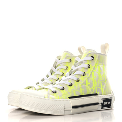 Christian Dior Technical Canvas Oblique Mens B23 High Top Sneakers 35 Yellow