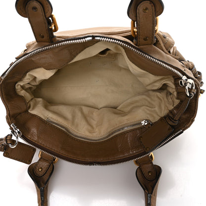 Chloe Calfskin Medium Paddington Capsule Satchel Elephant