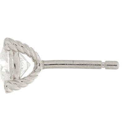 David Yurman Platinum Diamond 1.49ctw Solitaire Stud Earrings