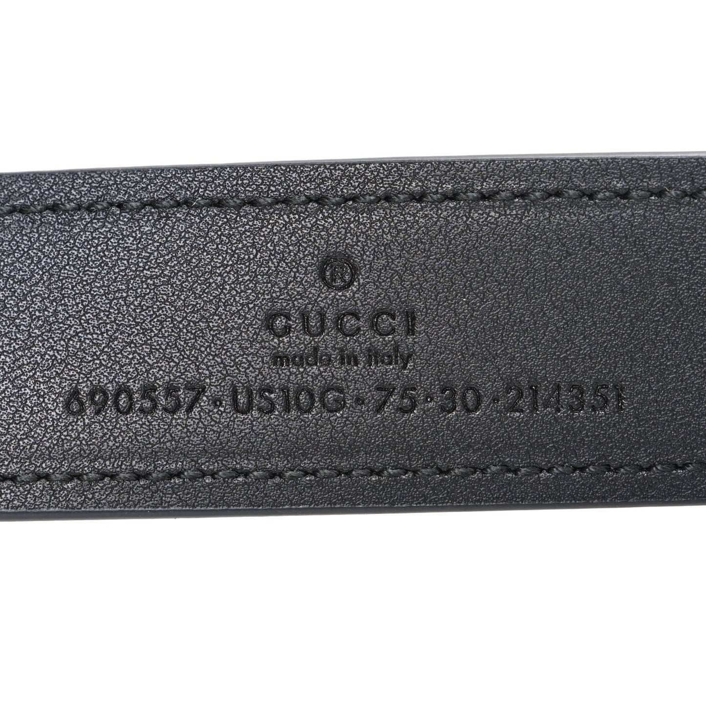 Gucci Ciny Lux Calfskin Blondie 30mm Belt 75 30 Black
