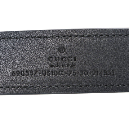 Gucci Ciny Lux Calfskin Blondie 30mm Belt 75 30 Black