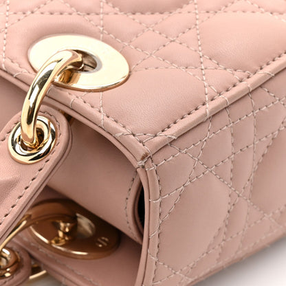 Christian Dior Lambskin Cannage Small My ABCDior Lady Dior Fard