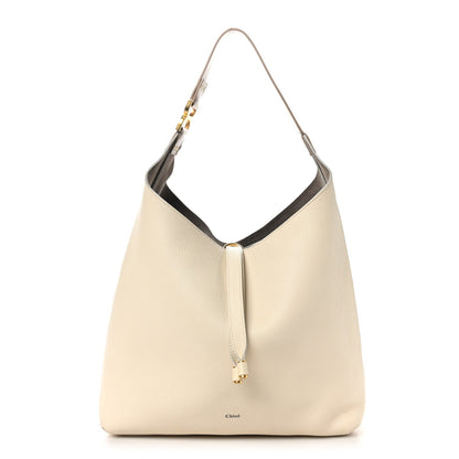Chloe Grained Calfskin Small Marcie Hobo Bag Sweet Beige
