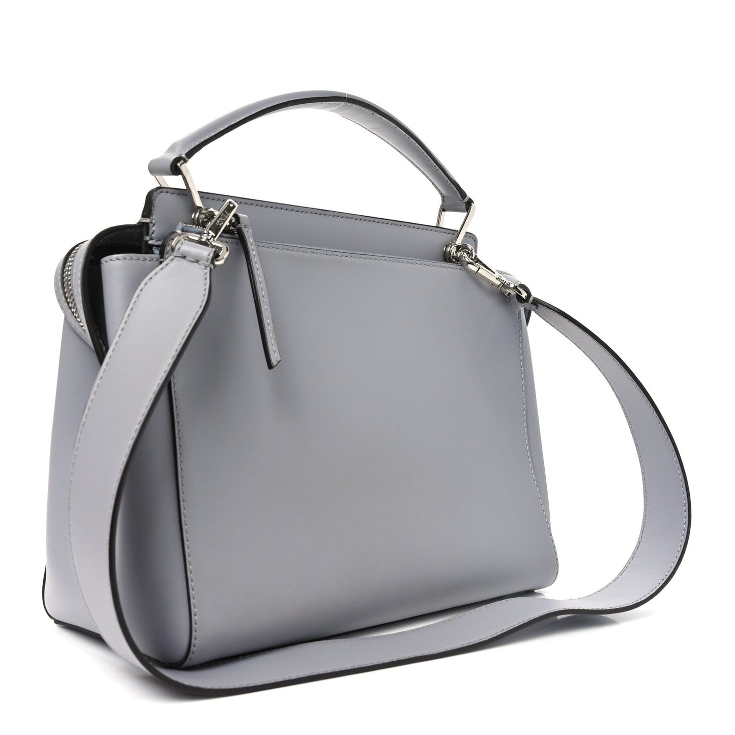 Fendi Vitello Baltico Dolce DotCom Satchel Ardesia