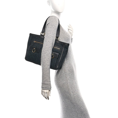 Gucci Monogram Abbey D Ring Tote Black