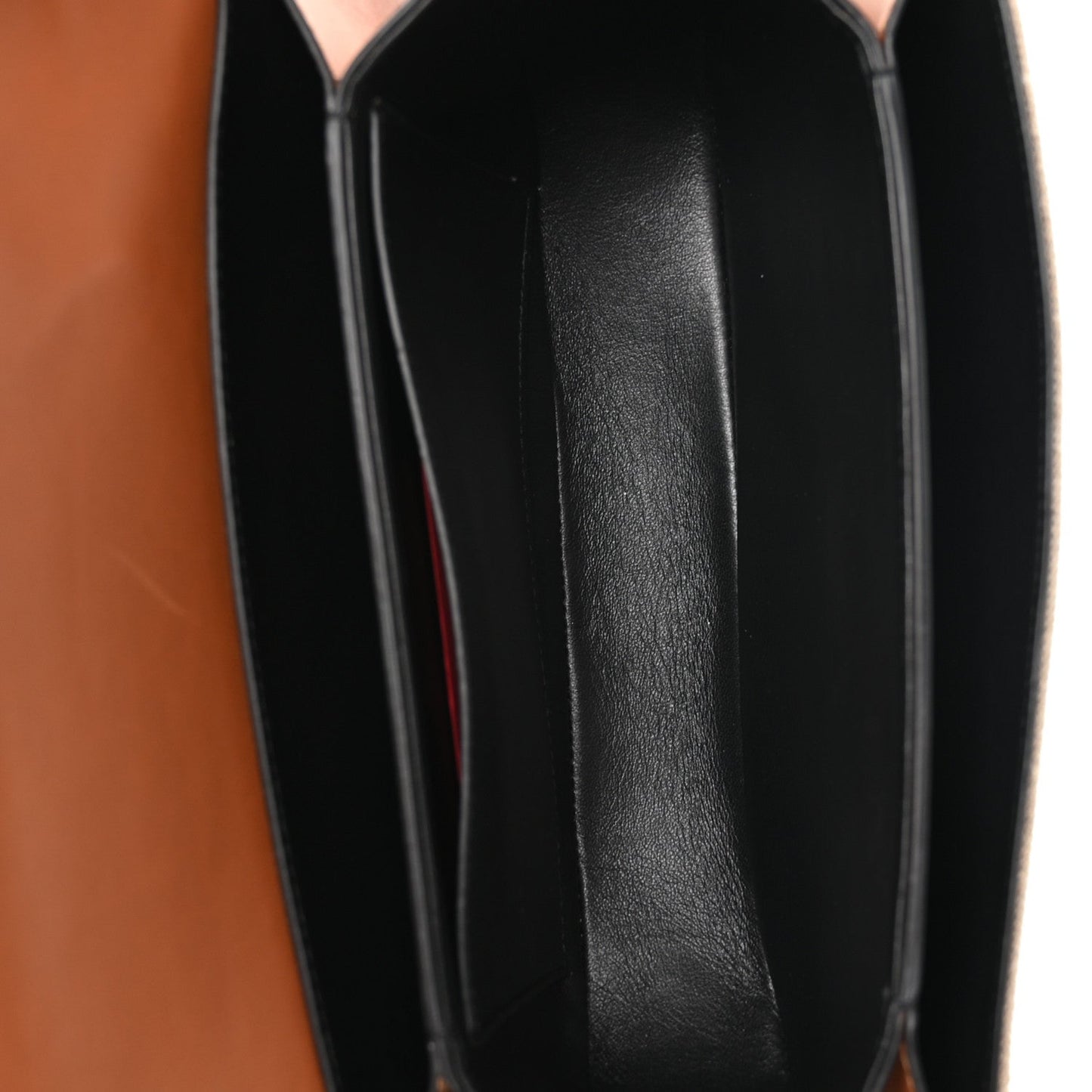 Valentino Garavani Calfskin Linen Supervee Crossbody Bag Saddle Brown Natural