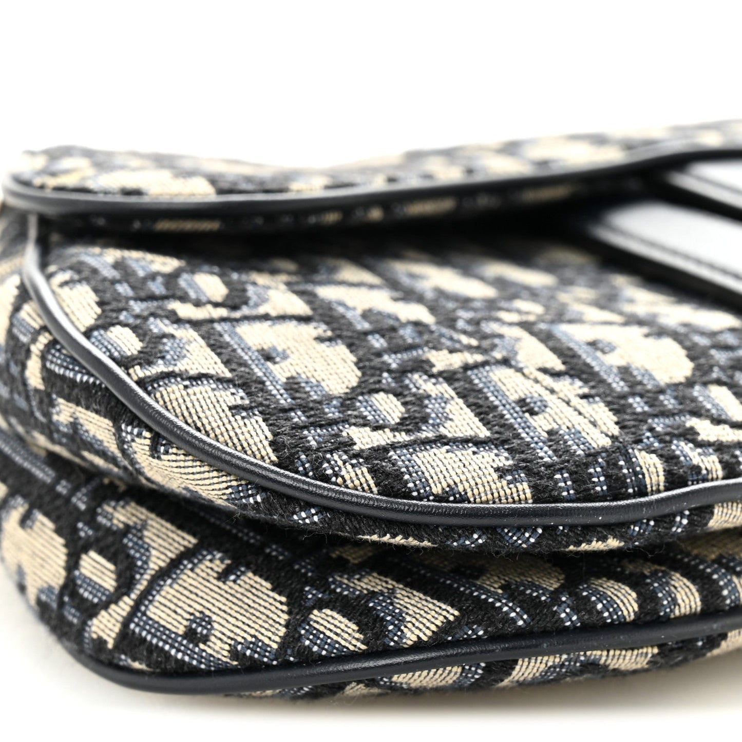Christian Dior Oblique Mini Saddle Bag Blue