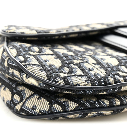 Christian Dior Oblique Mini Saddle Bag Blue