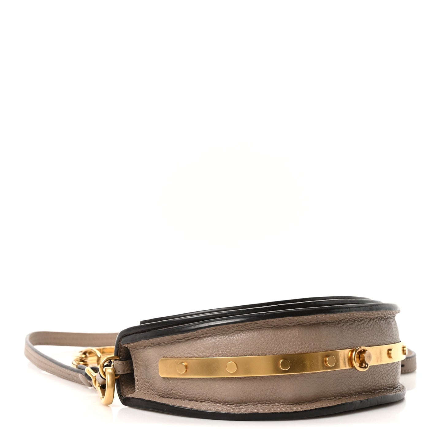 Chloe Calfskin Small Nile Bracelet Minaudiere Bag Motty Grey
