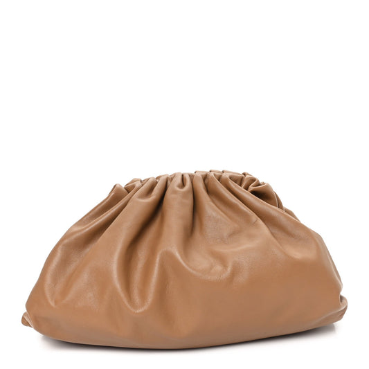 Bottega Veneta Smooth Butter Calf The Pouch Oversized Clutch Teak