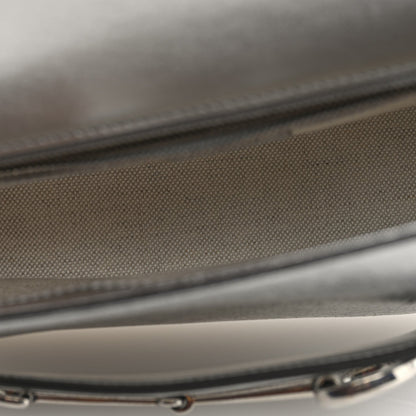 Gucci Metallic Demetra Small Horsebit 1955 Asymmetric Shoulder Bag Silver