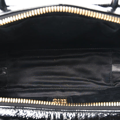Miu Miu Naplak Patent Small Beau Top Handle Bag Black