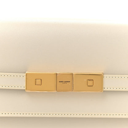 Saint Laurent Smooth Calfskin Manhattan Shoulder Bag Crema Soft