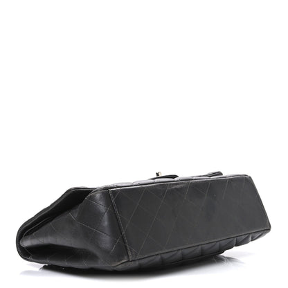 Chanel Lambskin Quilted Maxi Double Flap Dark Grey