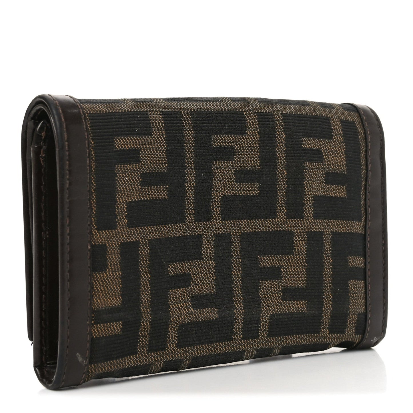 Fendi Zucca Compact Wallet Tobacco