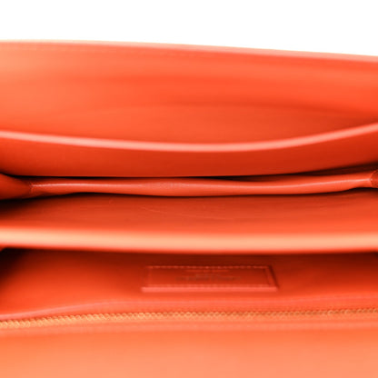 Saint Laurent Lambskin Carre Quilted Le Maillon Satchel Orange