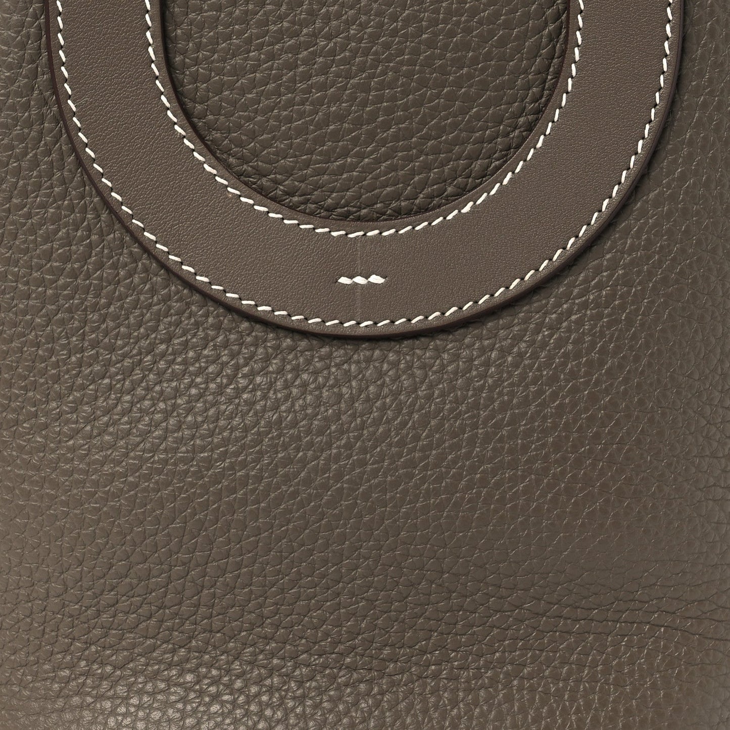 Hermes Taurillon Clemence Swift In-The-Loop 18 Bag Etoupe