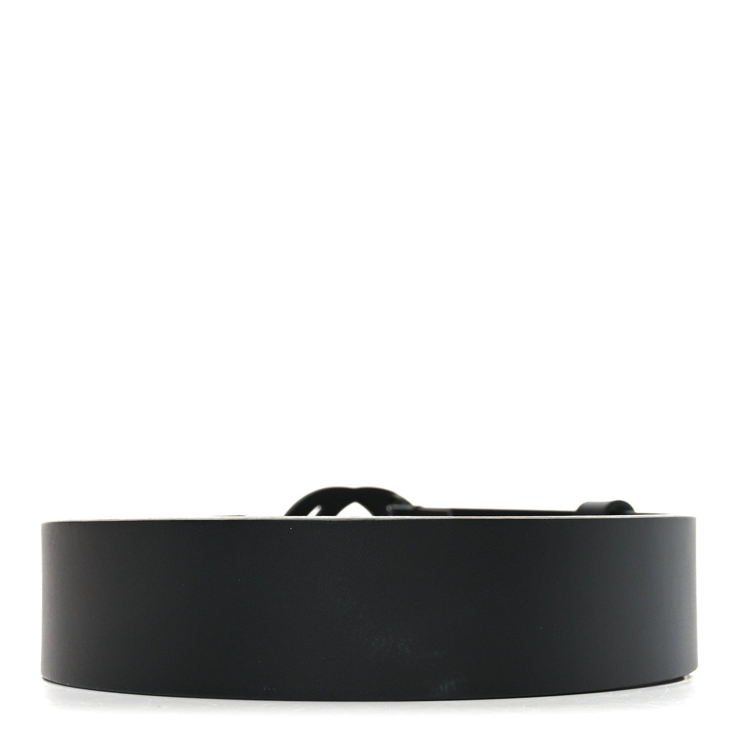 Gucci Selleria Calfskin Monochrome Interlocking G 37mm Belt 80 32 Black