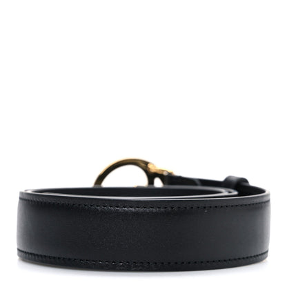Gucci Ciny Lux Calfskin Blondie 30mm Belt 75 30 Black