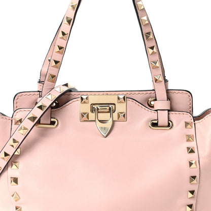 Valentino Garavani Vitello Mini Rockstud Tote Water Rose