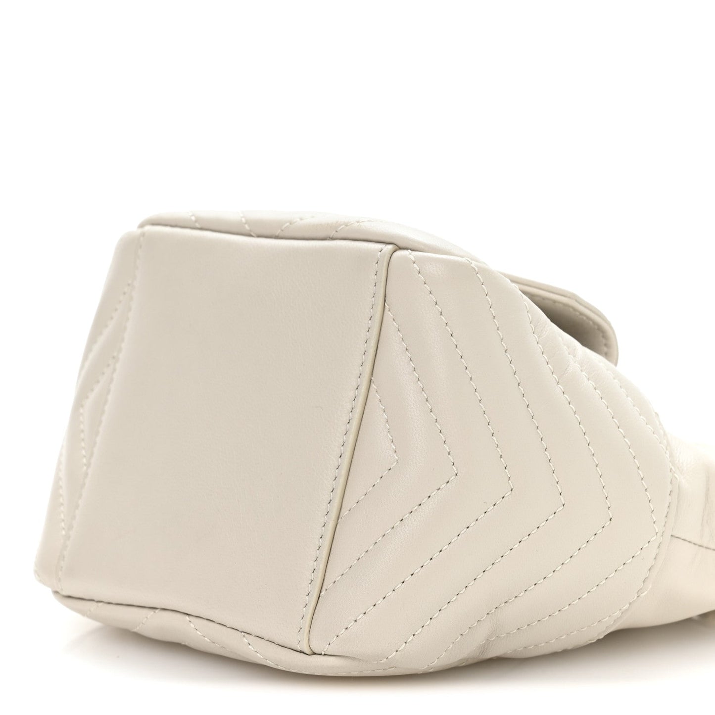 Saint Laurent Lambskin Matelasse Monogram Joe Nano Bucket Bag Crema Soft