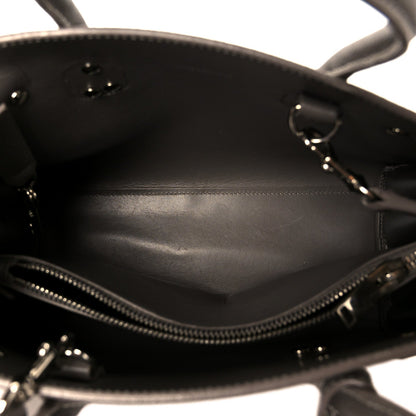 Saint Laurent Grained Calfskin Topstich Baby Sac De Jour Grey